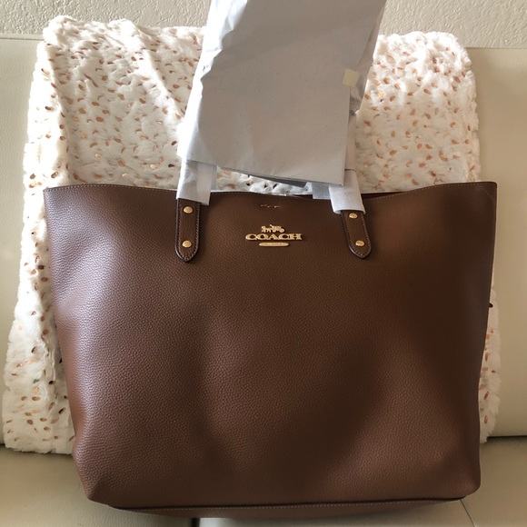Coach Handbags - Coach Town Tote Saddle Terra-cotta
